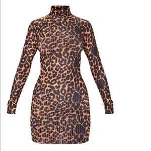 Cheetah Print mini body con dress